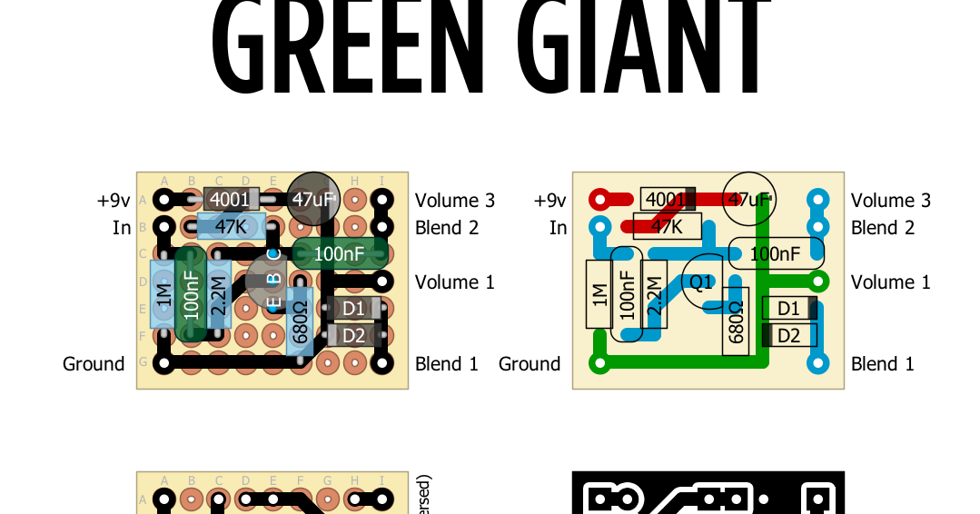 Perf and PCB Effects Layouts: Greer Amps Green Giant
